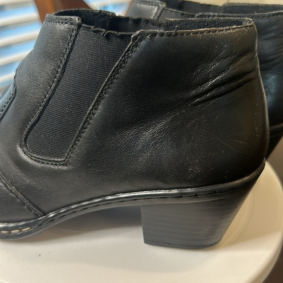 Rieker Western Ankle Bootie Slip on Black Women Size 7 - Picture 4 of 16